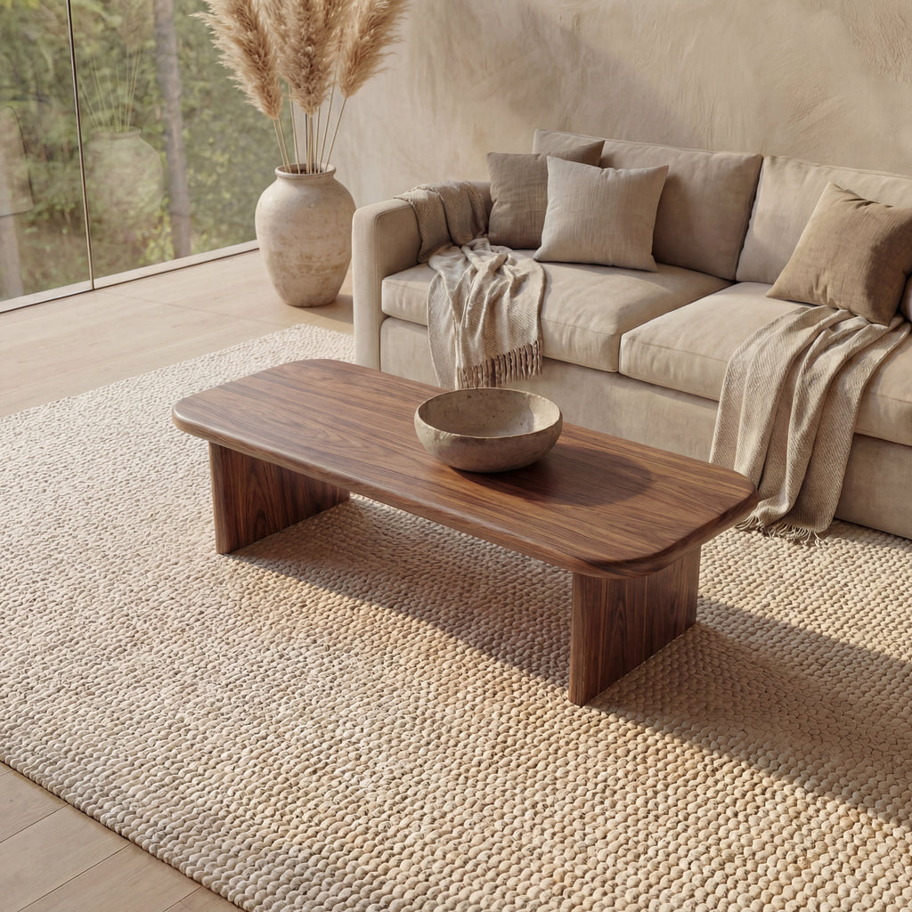 60 inch coffee table in walnut