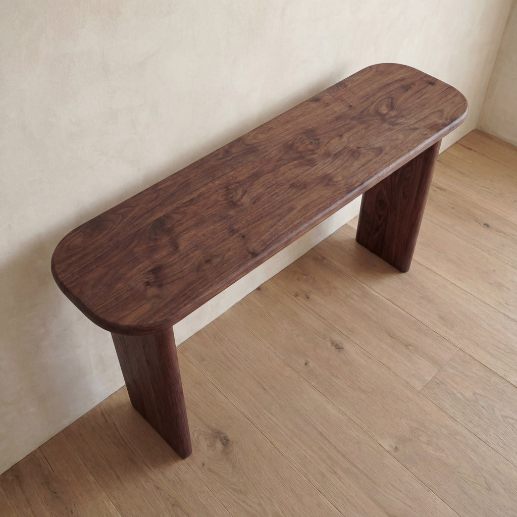 60 inch console table in walnut