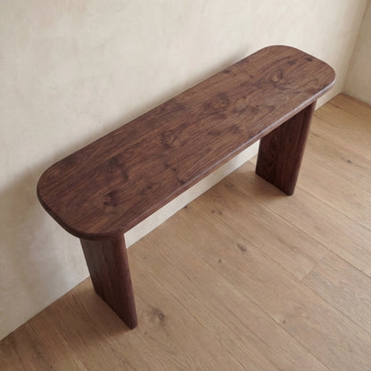 60 inch console table in walnut