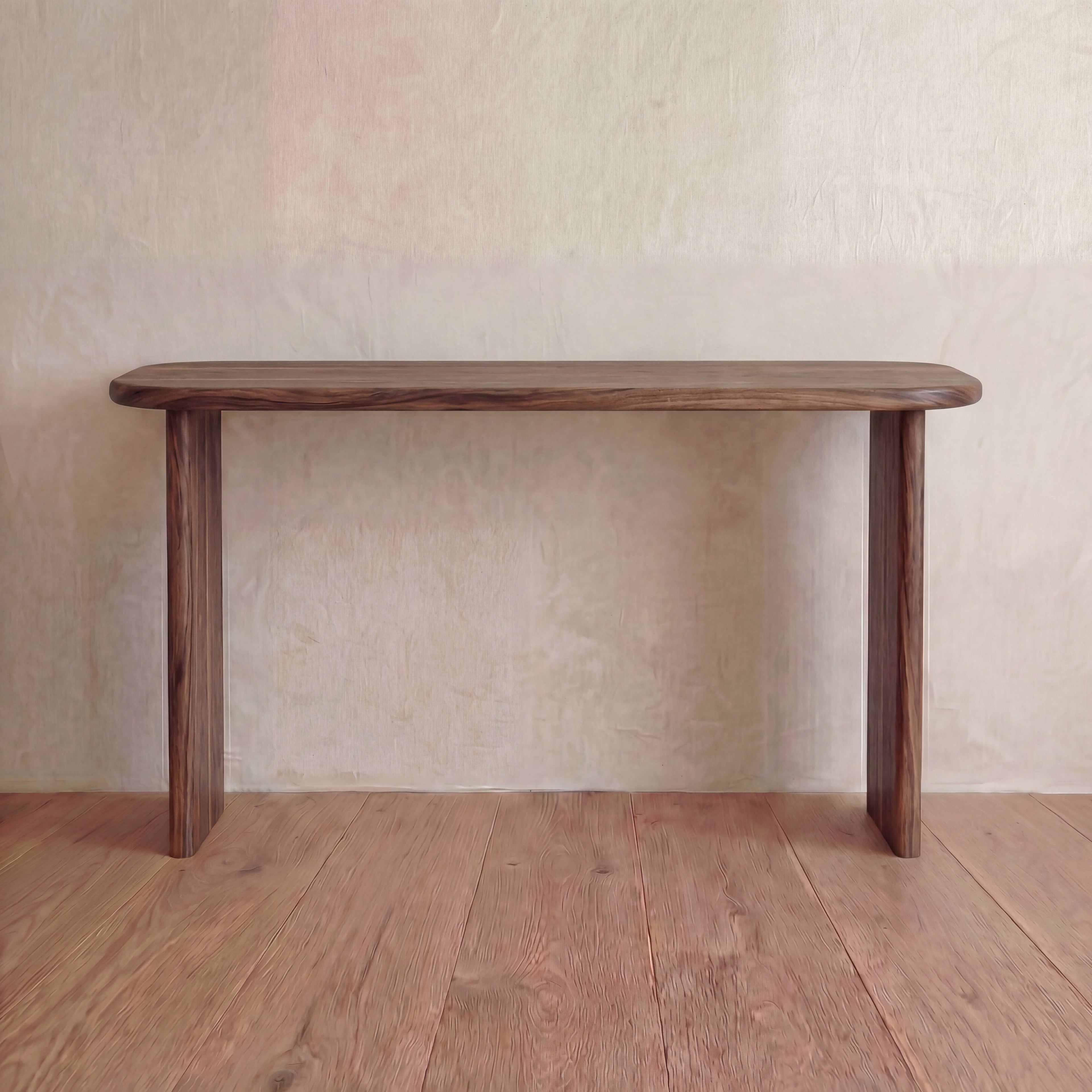 60 inch console table in walnut