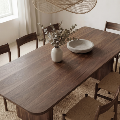 8 person dining table in walnut