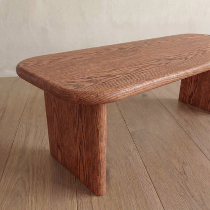 60 inch coffee table in red oak