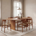 6 person dining table in red oak
