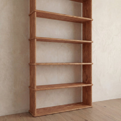 5 shelf bookcase in red oak