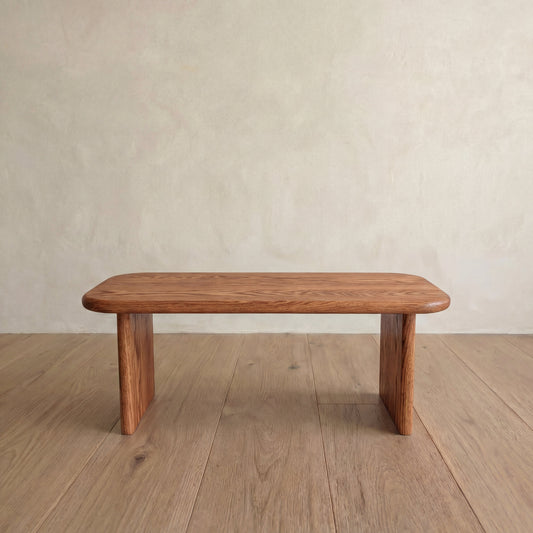 40 inch coffee table in red oak