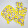Squiggles: Fun Cotton Oven Mitt and Pot Holde