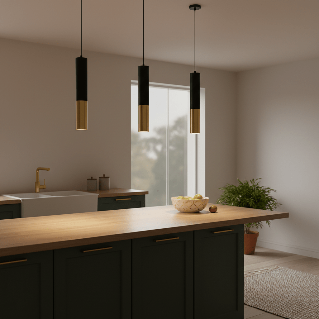 Stellan Two-Tone Tube Pendant