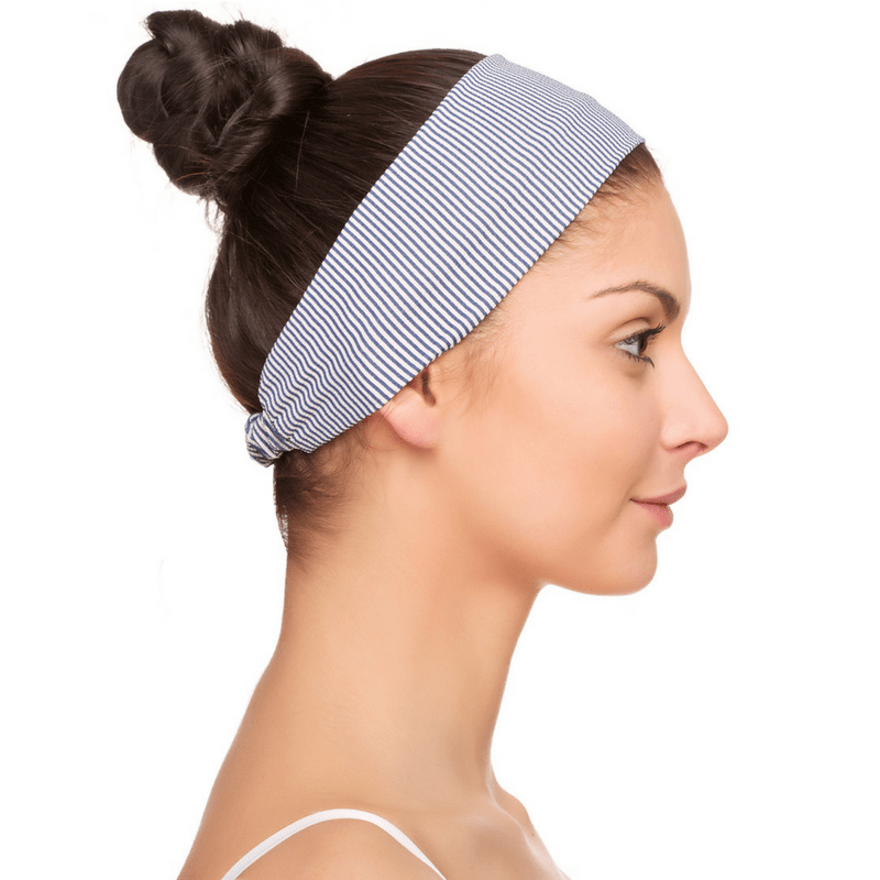 Striped Knit Headband — Cozy Wide Headband for Women