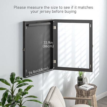 24" x 32" Hockey Jersey Frame, Jersey Shadow Box for Basketball Football Baseball, Black