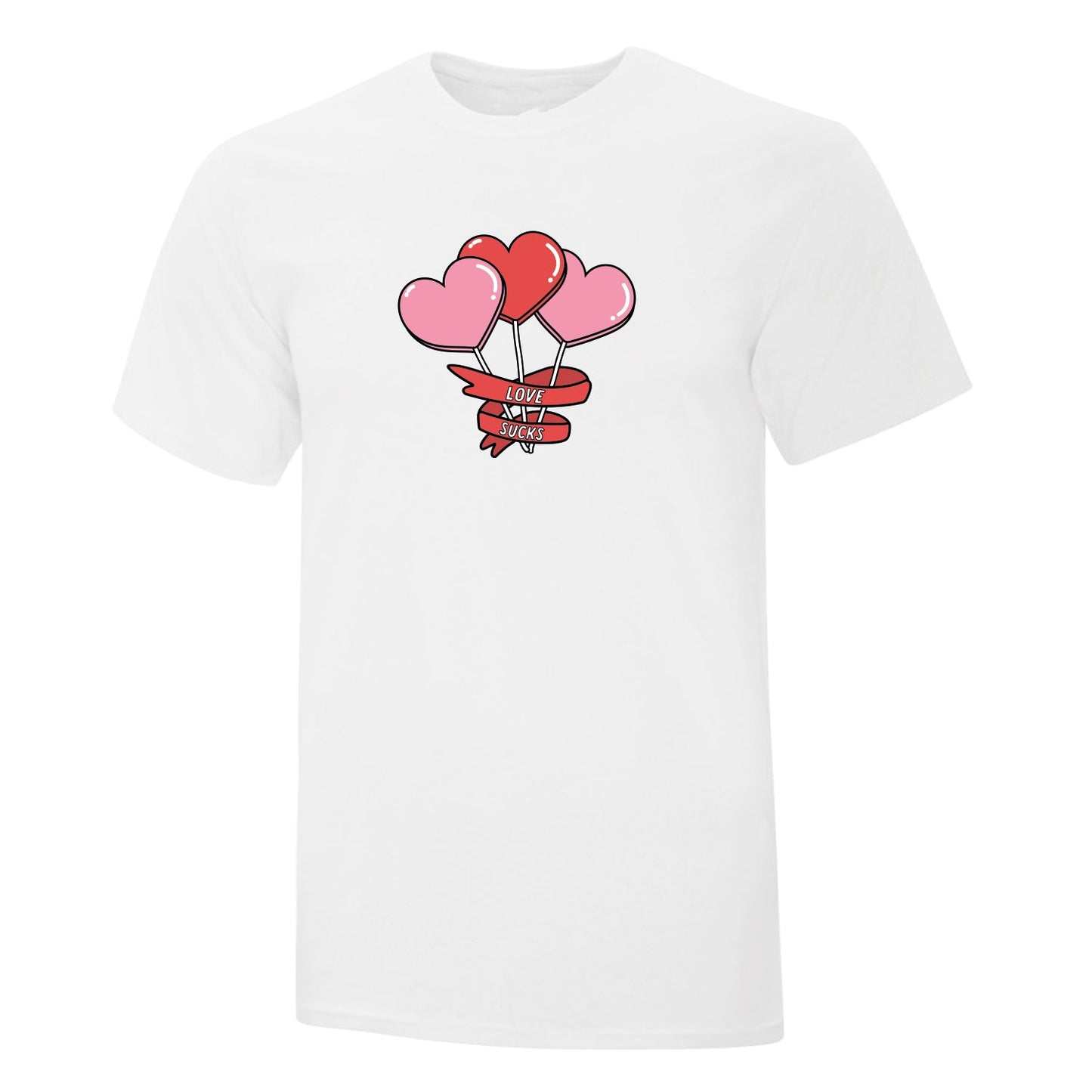 T-shirt "Love Sucks" imprimé