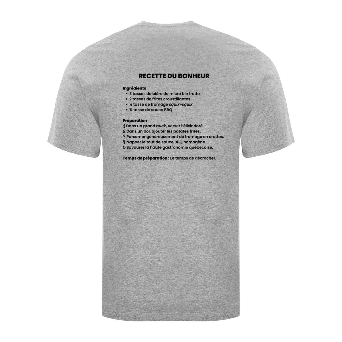T-shirt "Recette du bonheur" imprimé