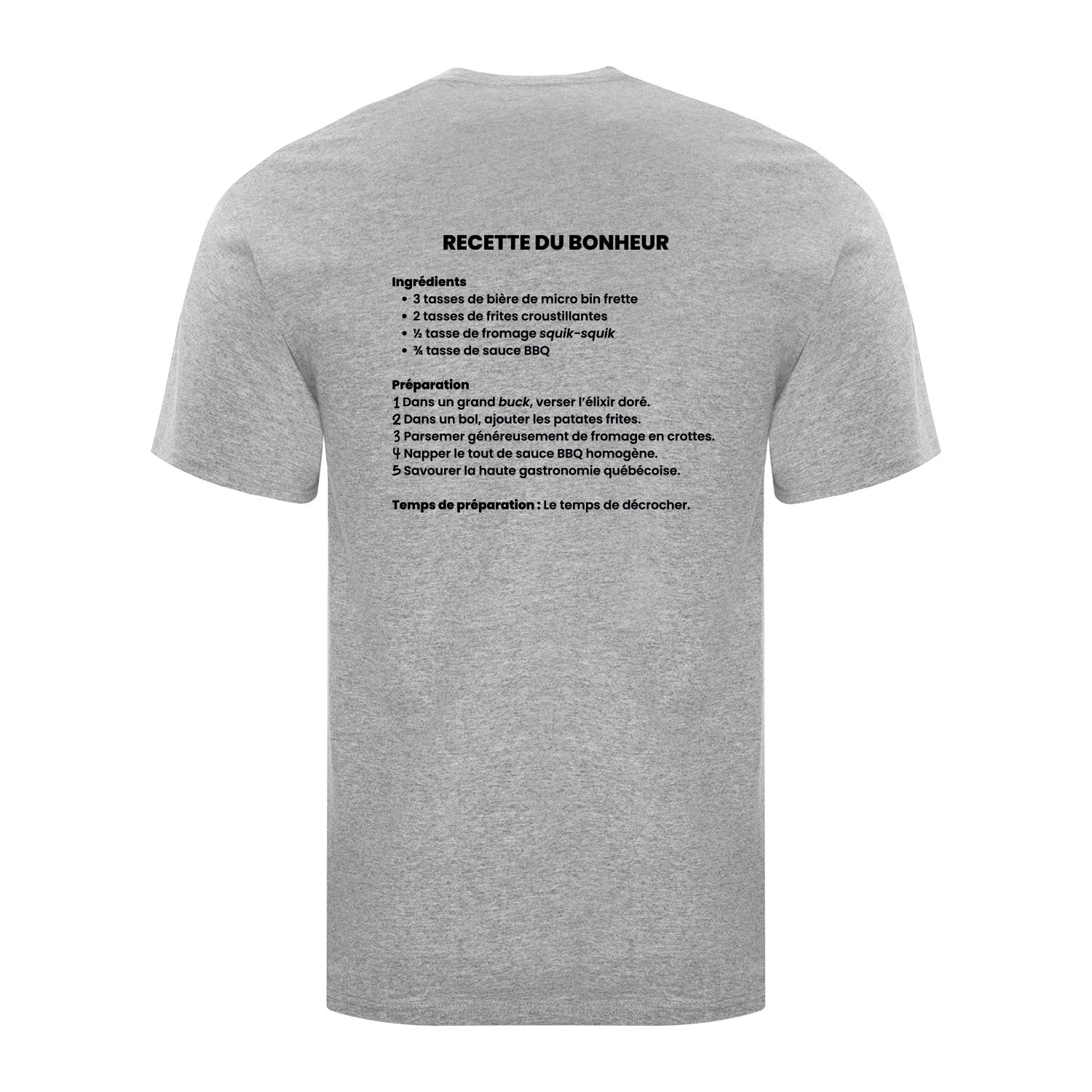 T-shirt "Recette du bonheur" imprimé