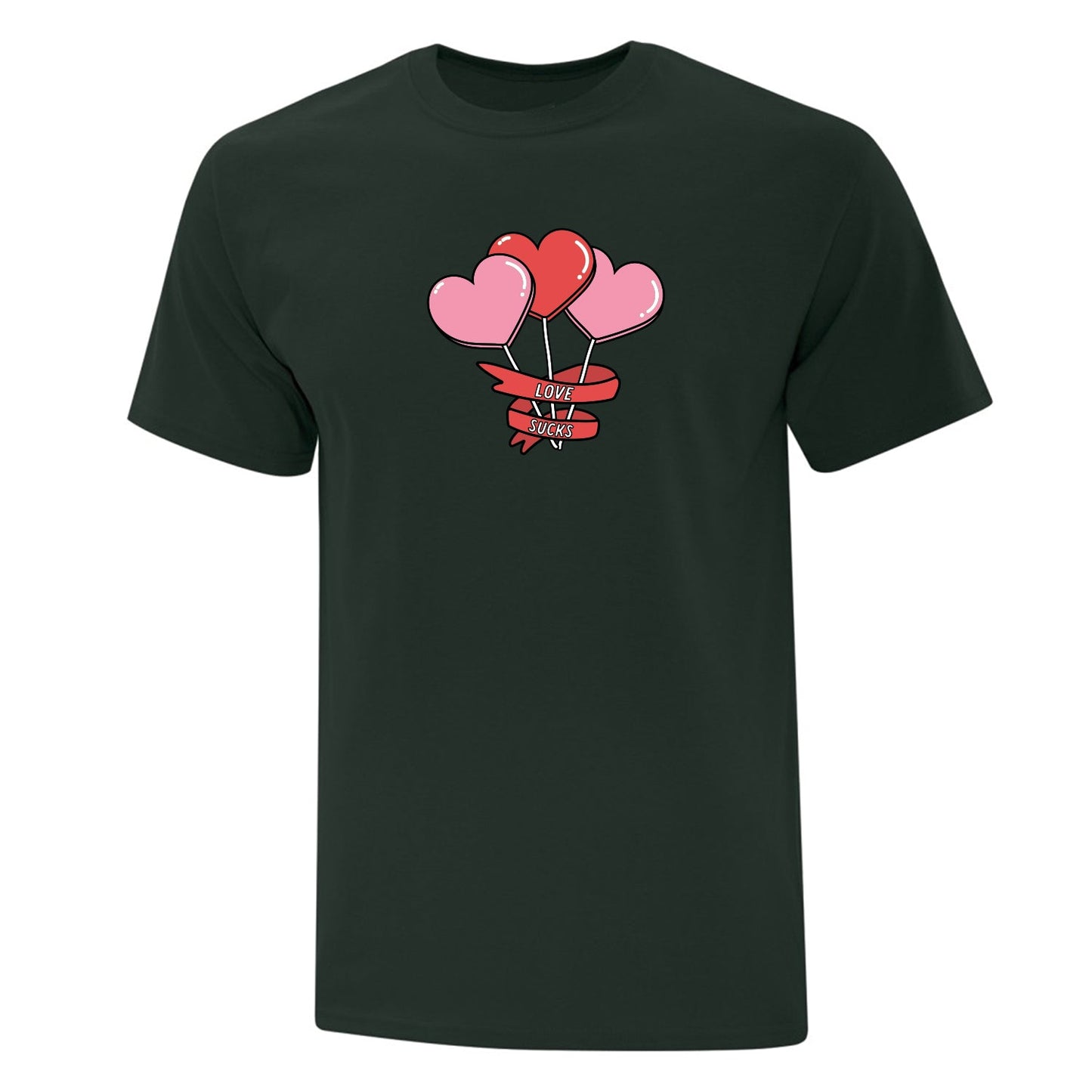 T-shirt "Love Sucks" imprimé