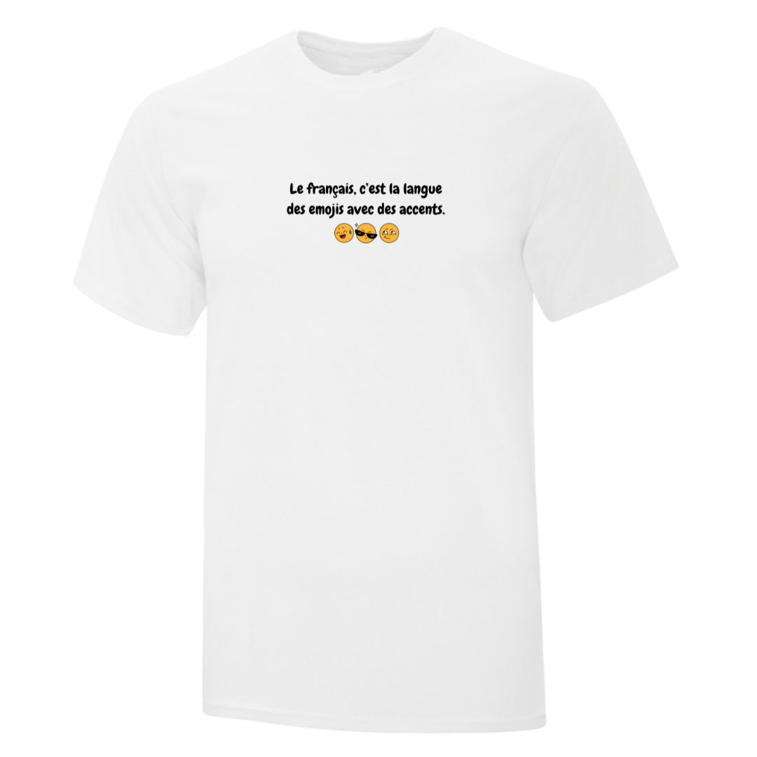 T-shirt Langue des emojis brodé