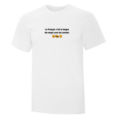 T-shirt Langue des emojis brodé