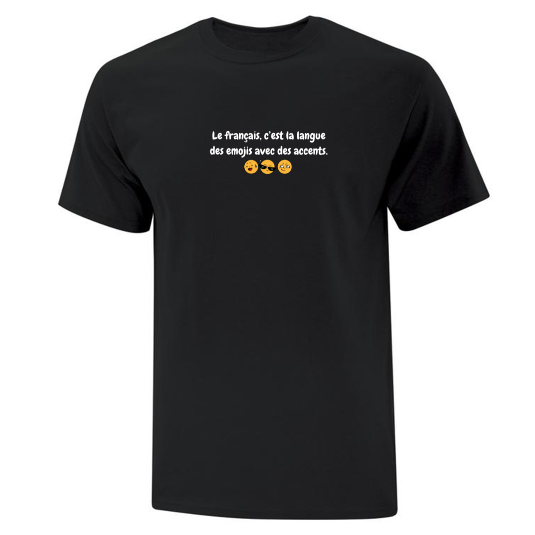 T-shirt Langue des emojis brodé