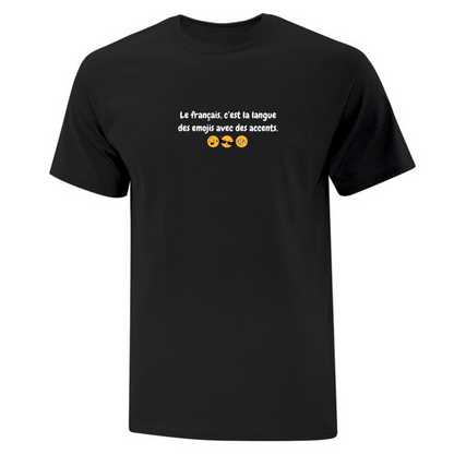 T-shirt Langue des emojis brodé