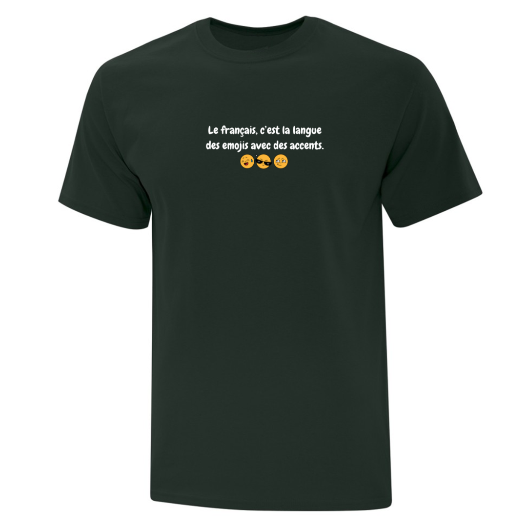 T-shirt Langue des emojis brodé