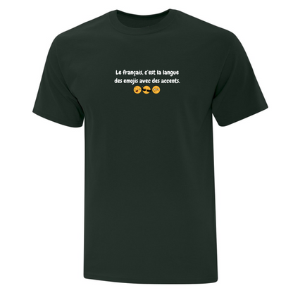 T-shirt Langue des emojis brodé