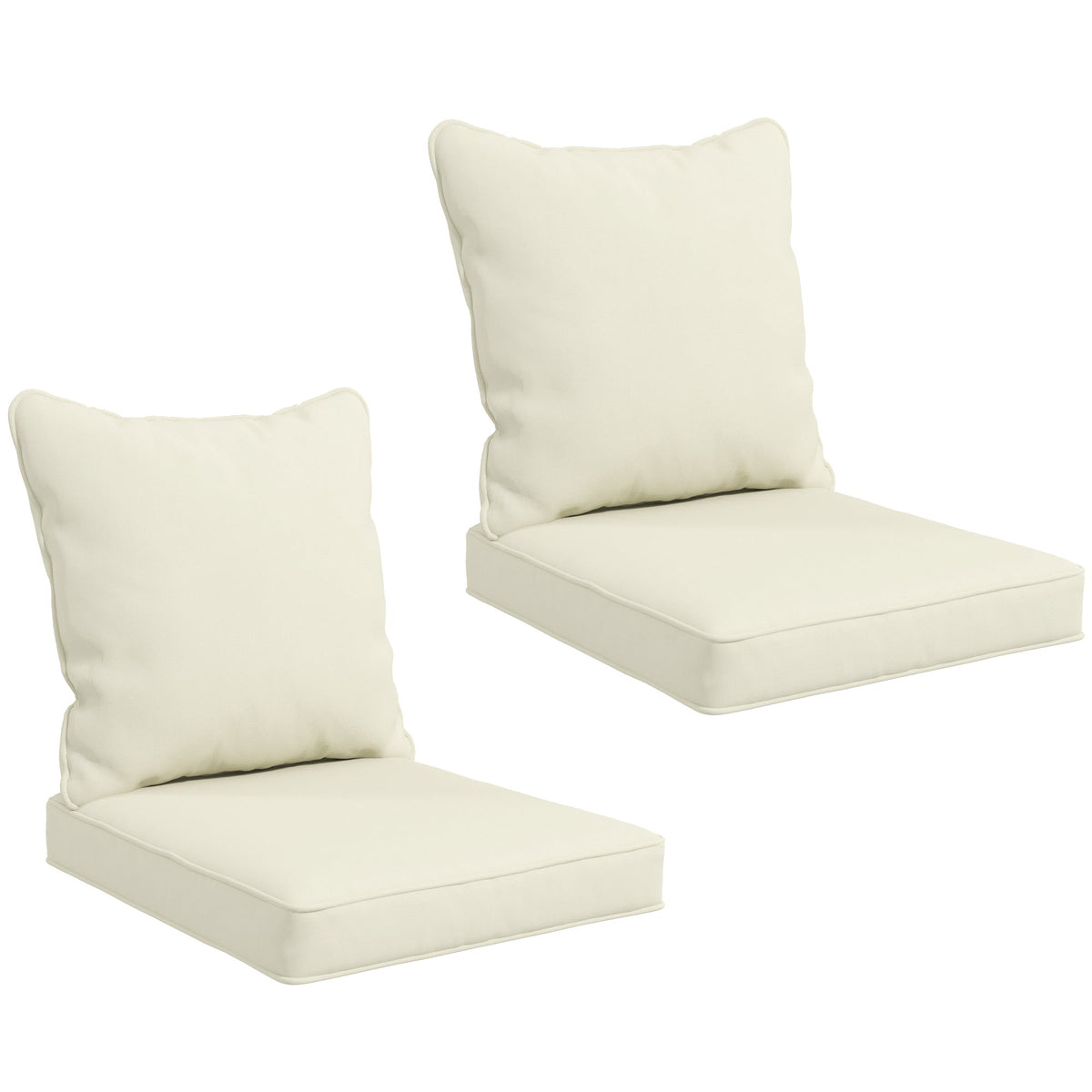 Seat Cushion Back Pillows Replacement Set of 2, Patio Chair Cushions Set for Indoor Outdoor, Blue