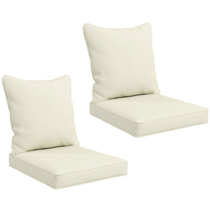 Seat Cushion Back Pillows Replacement Set of 2, Patio Chair Cushions Set for Indoor Outdoor, Blue
