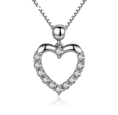 Heart Necklace, 925 Sterling Silver Pendant