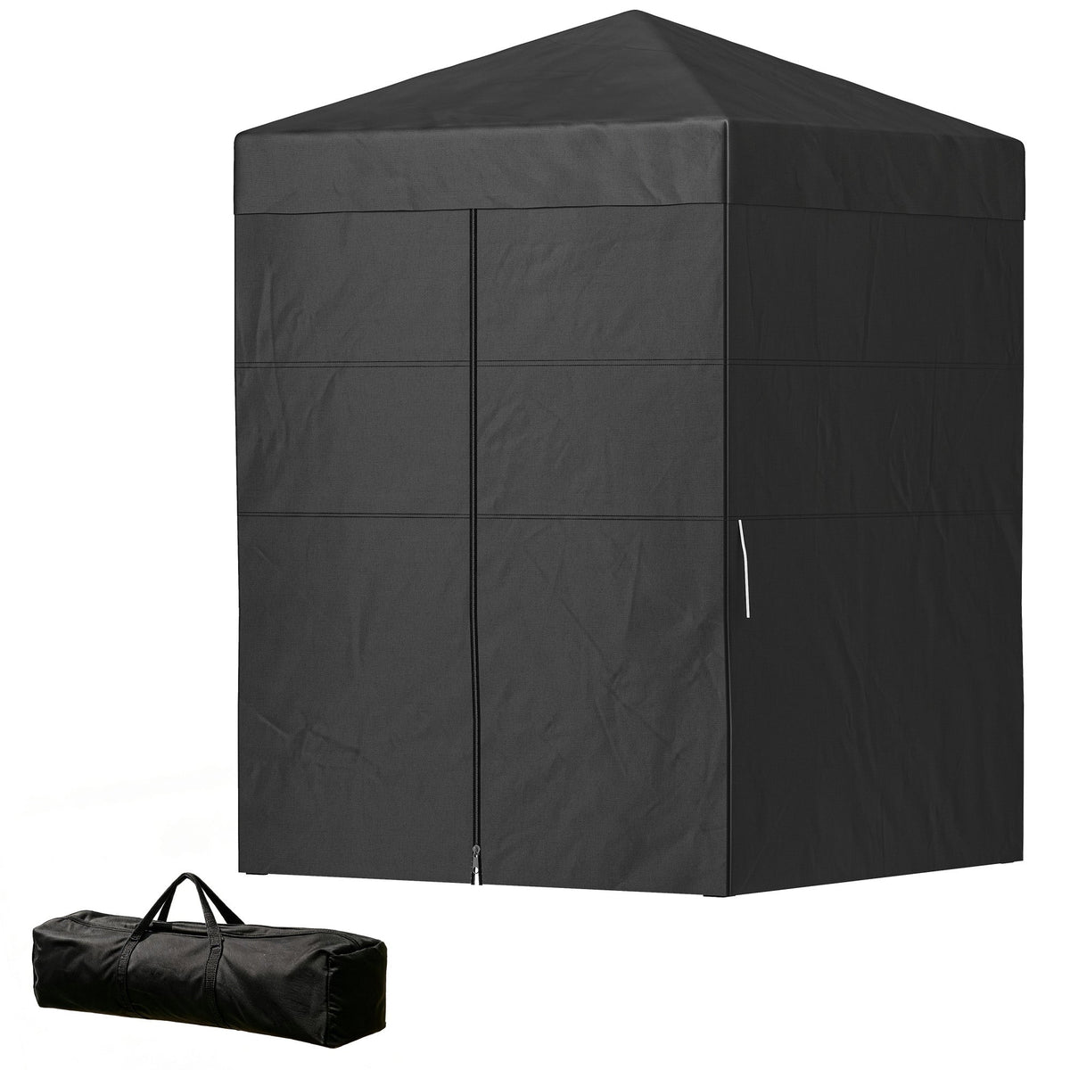 4 x 4 ft Compact Pop Up Canopy Tent, UPF 50+ Changing Room, Portable Instant Privacy Canopy with Mesh Window, Black