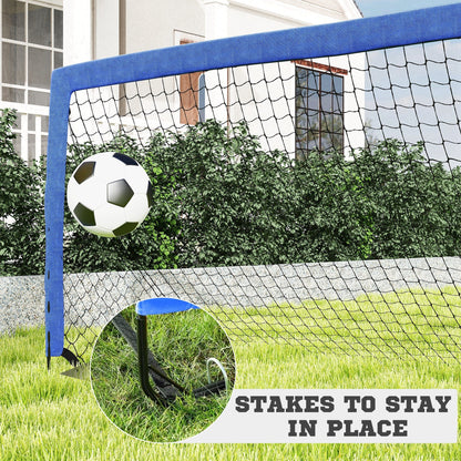 6' x 3' Set of 2 Soccer Nets for Backyard, Portable Soccer Goal for Practice with Carry Bag