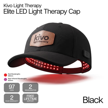Kivo Red & Near-Infrared LED Therapy Cap - Portable & Battery-Powered
