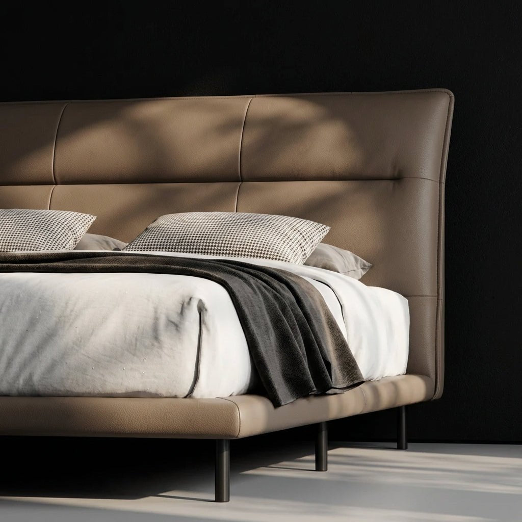 The Hudson Leather King Bed