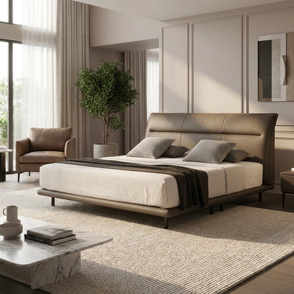The Hudson Leather King Bed