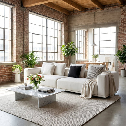 The Nordic Cotton and Linen Fabric Sofa