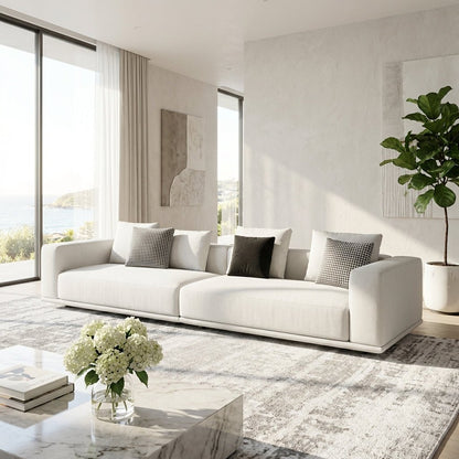 The Nordic Cotton and Linen Fabric Sofa