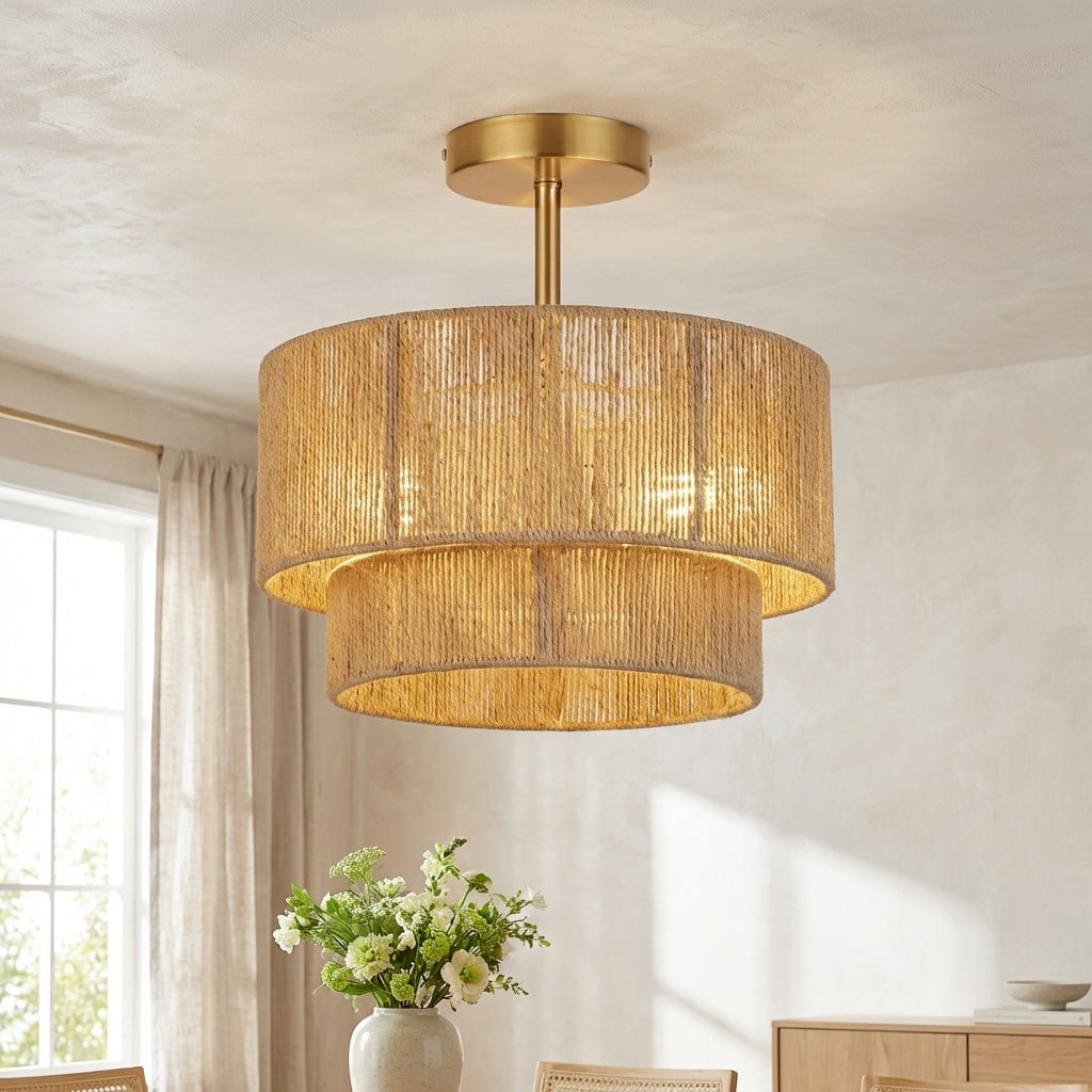 The Tulum Weave Art Ceiling Light