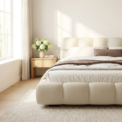 The Valencia Modern Low-Profile King Tufted Bed