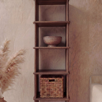 Narrow bookshelf in walnut