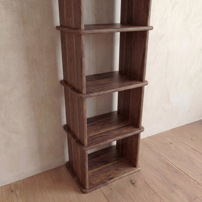 Narrow bookshelf in walnut