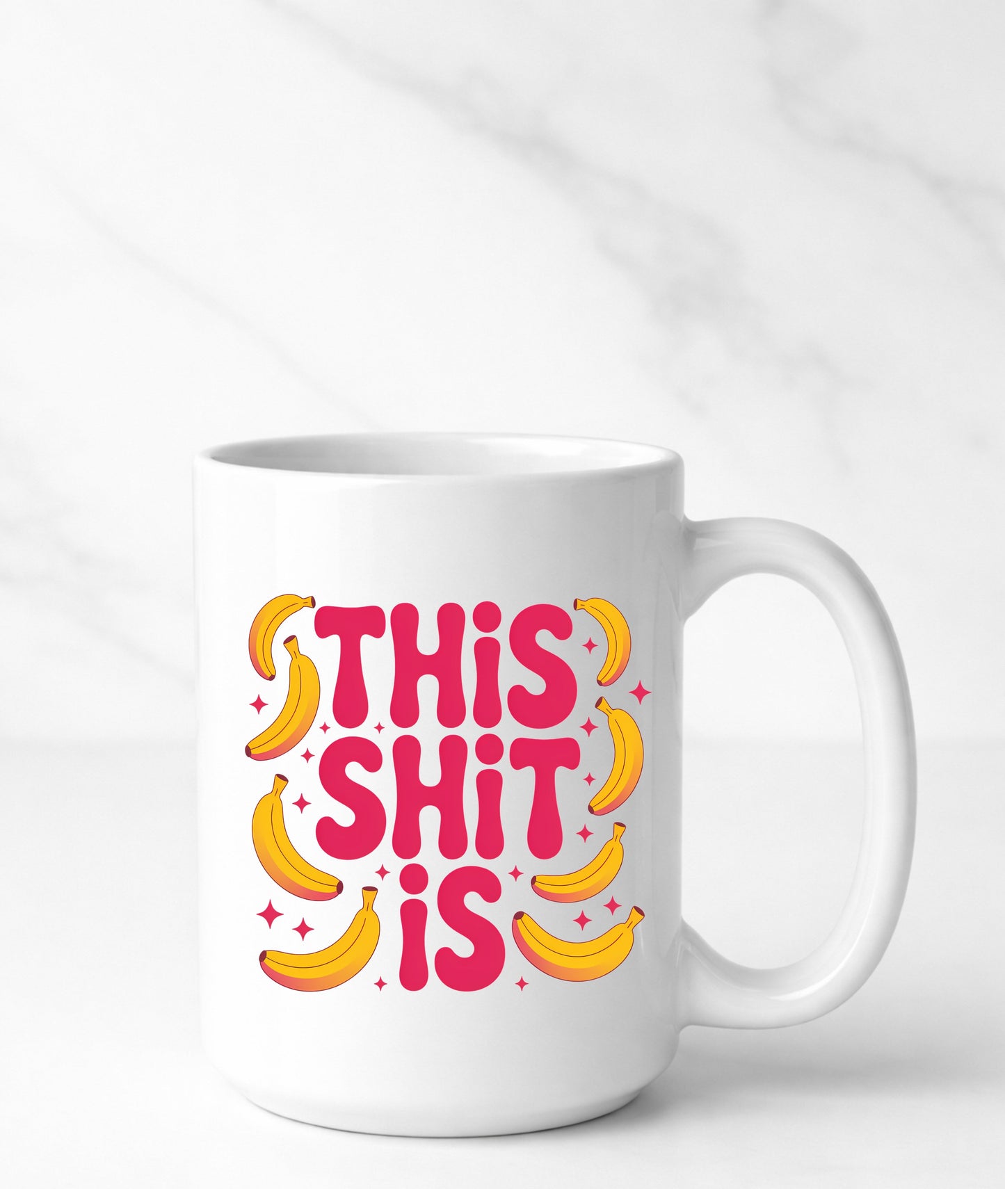 This Sh*t Is Bananas Funny Mug | 15oz Ceramic Coffee Mug - Royal Eagles Promise of Peace