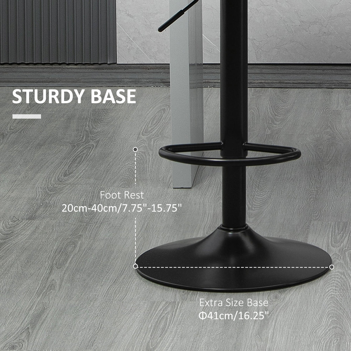 Swivel Barstools Set of 2 Adjustable Bar Stools with Footrest Armrests and PU Leather Back for Dining Room Cream White