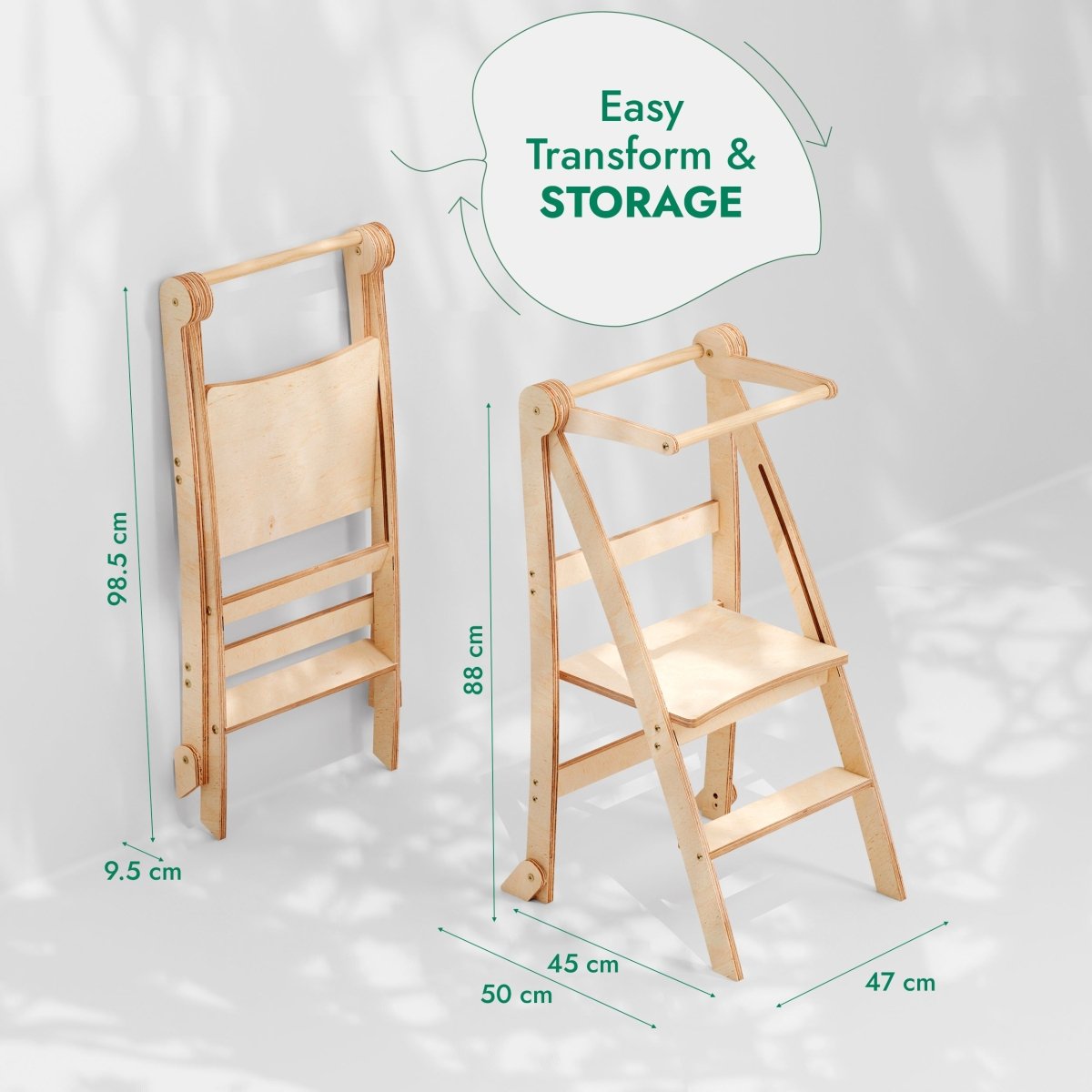 Helper Tower: A Multi-functional Foldable Step Stool for Kids