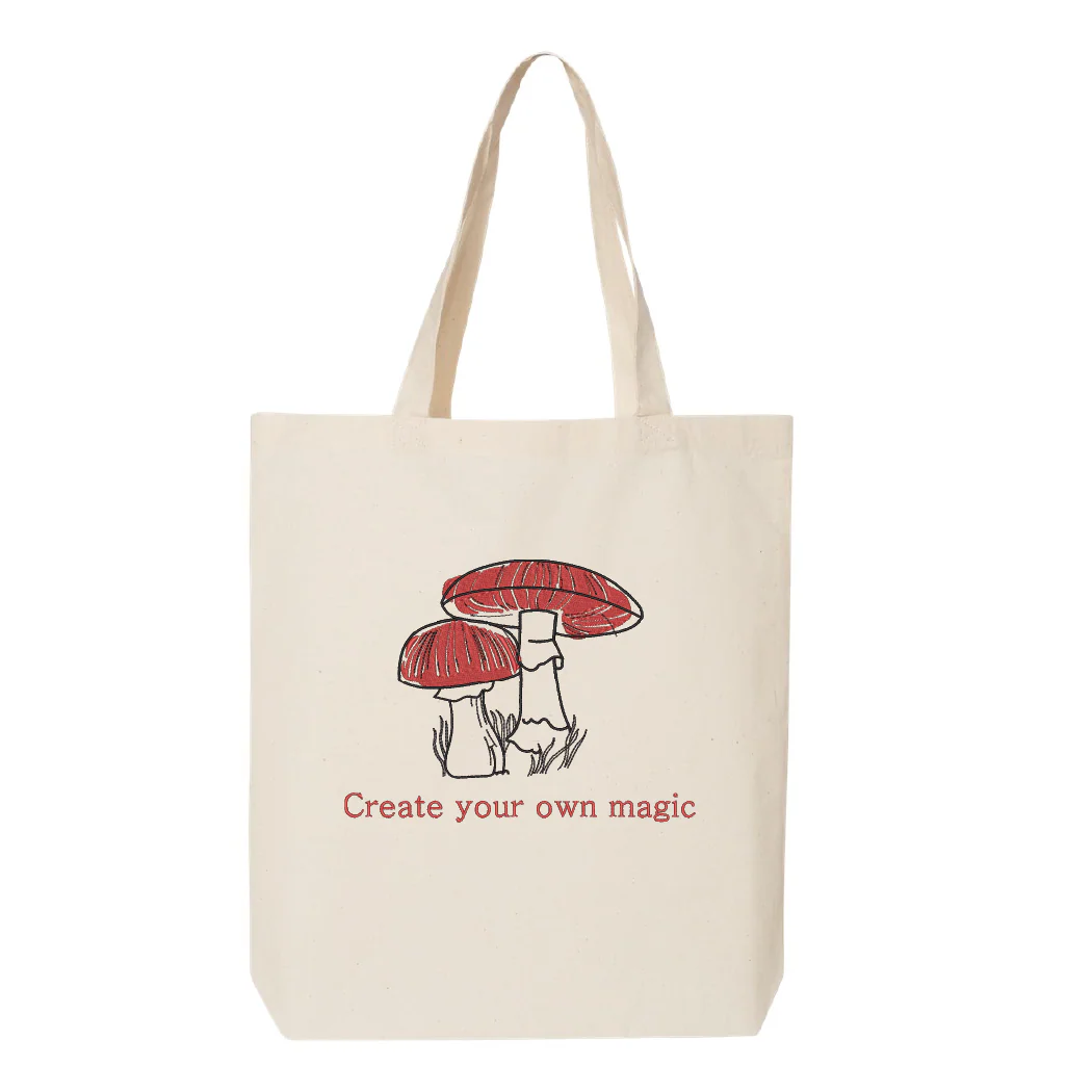 Tote bag Mushrooms brodé