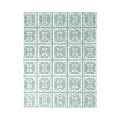 Lemon Tree Stone Washed Cotton Reversible Throw Blanket - Green