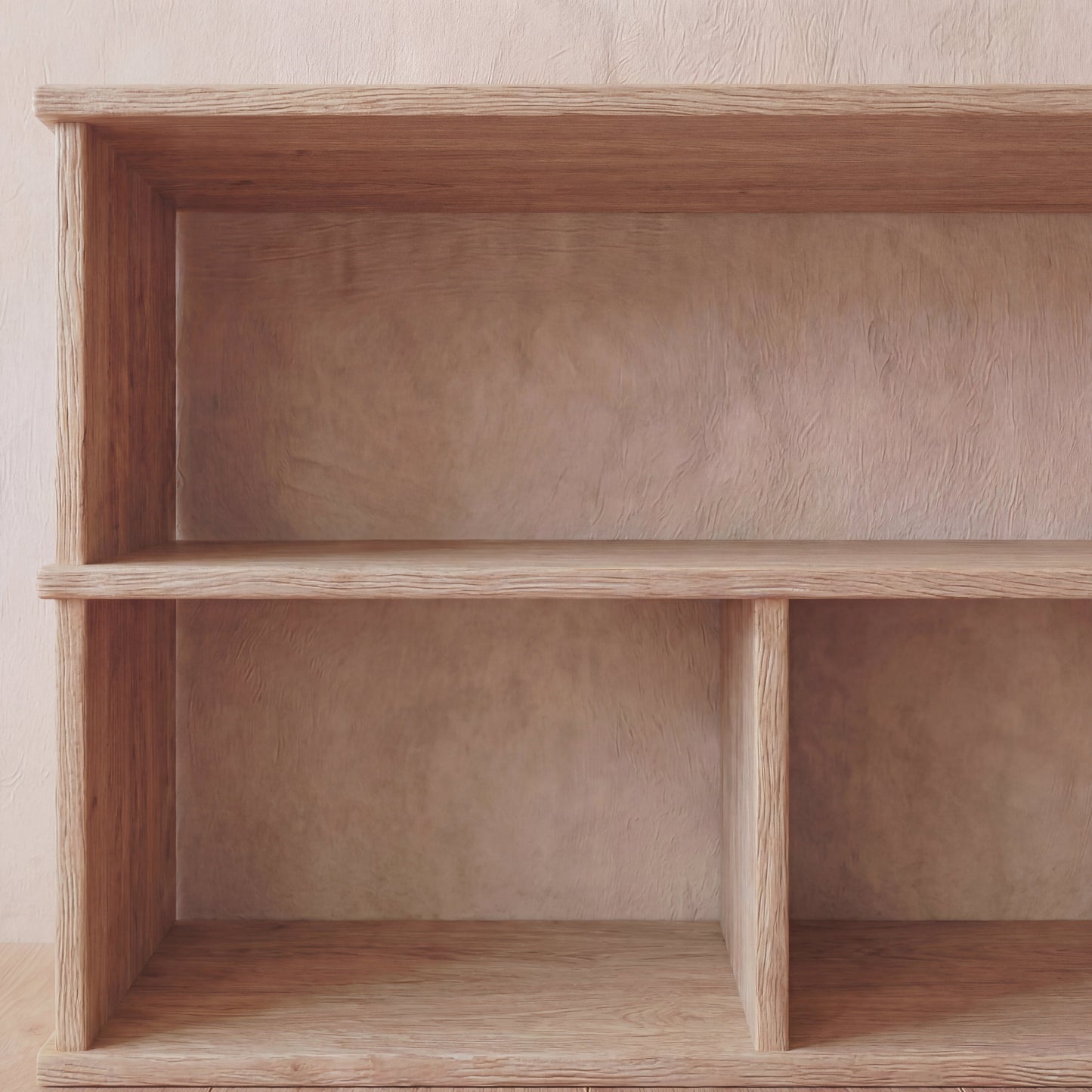40 inch bookshelf TV stand in white oak