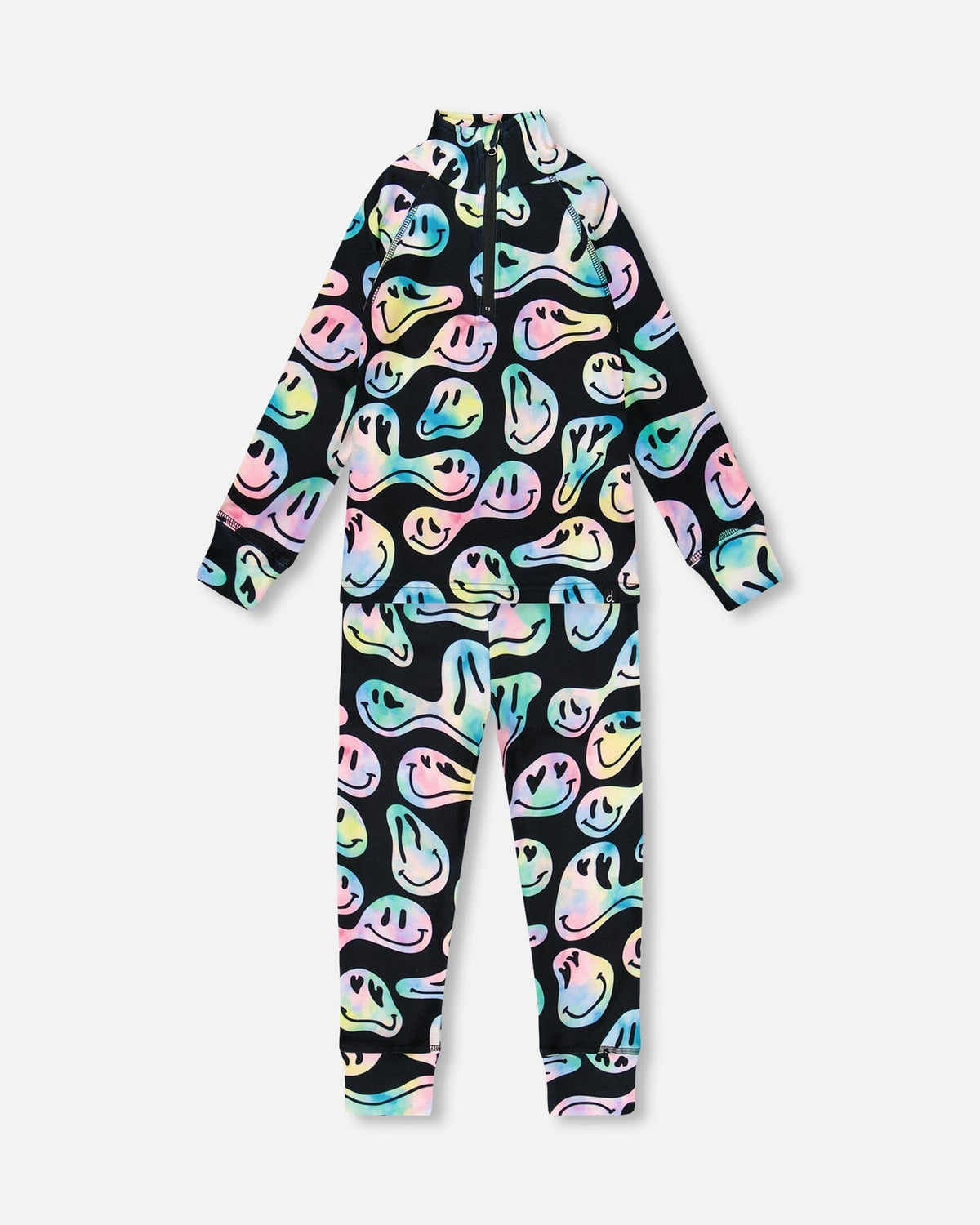 Two - Piece Thermal Underwear Set Smiley Face Girl - Products Added