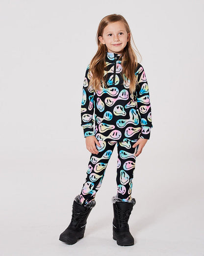 Two - Piece Thermal Underwear Set Smiley Face Girl - Products Added