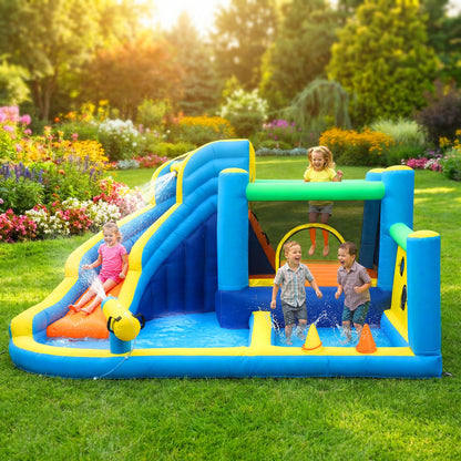 Bouncy Castle for Kids, Inflatable Bounce House with Slide, Pool (Ball Pit), Ball Shooting and Blower for Indoor Outdoor