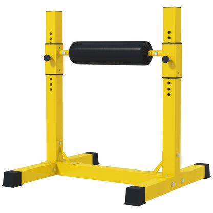 Bulgarian Split Squat Stand, 12-Level Adjustable Single Leg Squat Stand for Lower Body Strength Training, Red