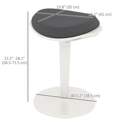 Standing Desk Stool, Ergonomic Wobble Chair, Adjustable Leaning Stool for Office Desks, with Rocking Motion, Black