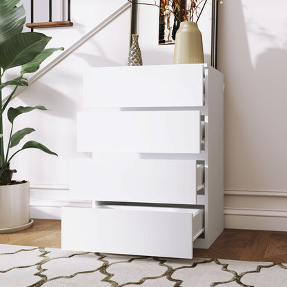 4 Drawer Chest Storage Cupboard Freestanding Drawer Unit, Black