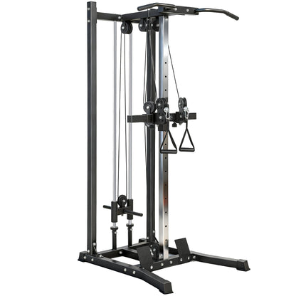 Cable Station Dual Pulley System with Pull up Bar and 14 Adjustable Positions